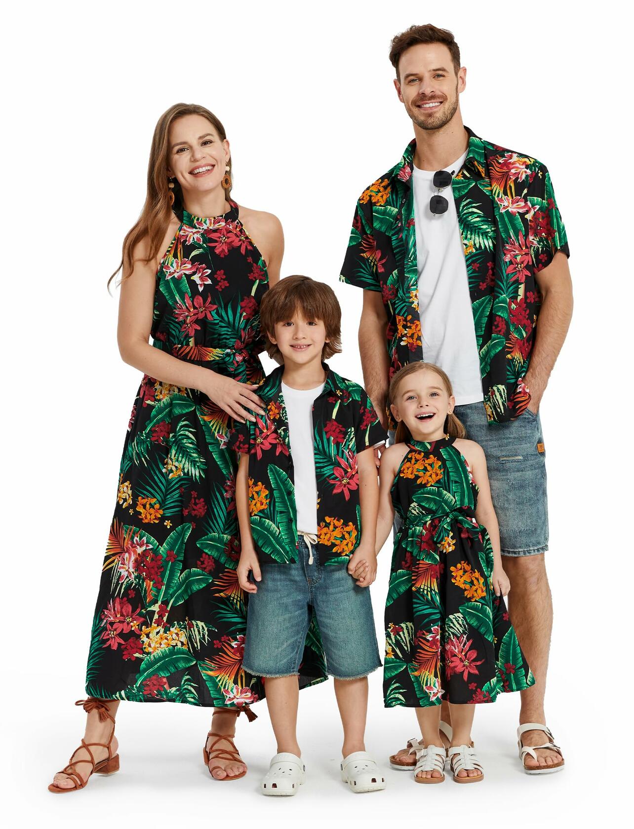 PATPAT Baby Girl Tropical Floral Romper Dress Green Size 12-18M