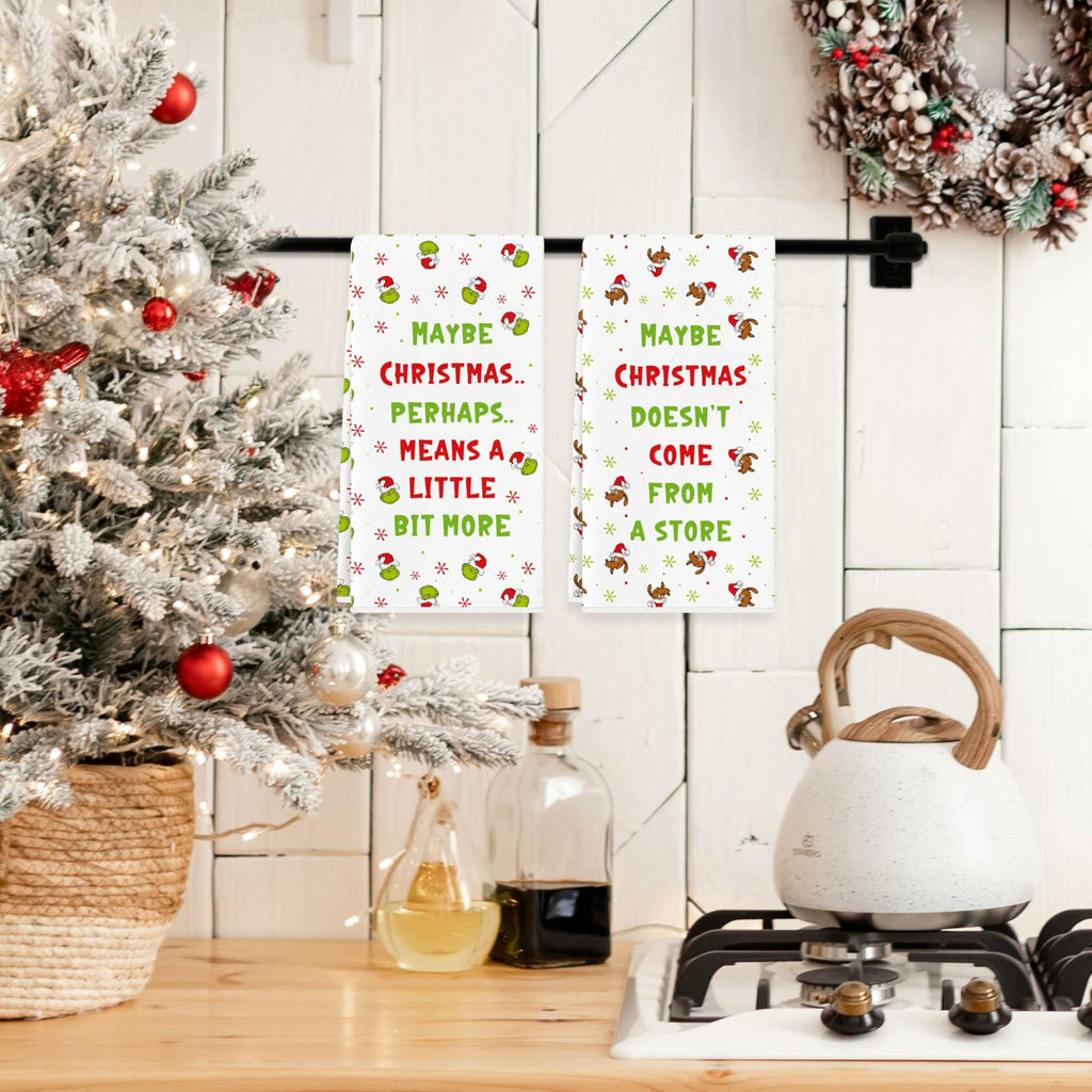 Funny Christmas Towels 2 Pack Absorbent Kitchen Bathroom White Elephant Gifts