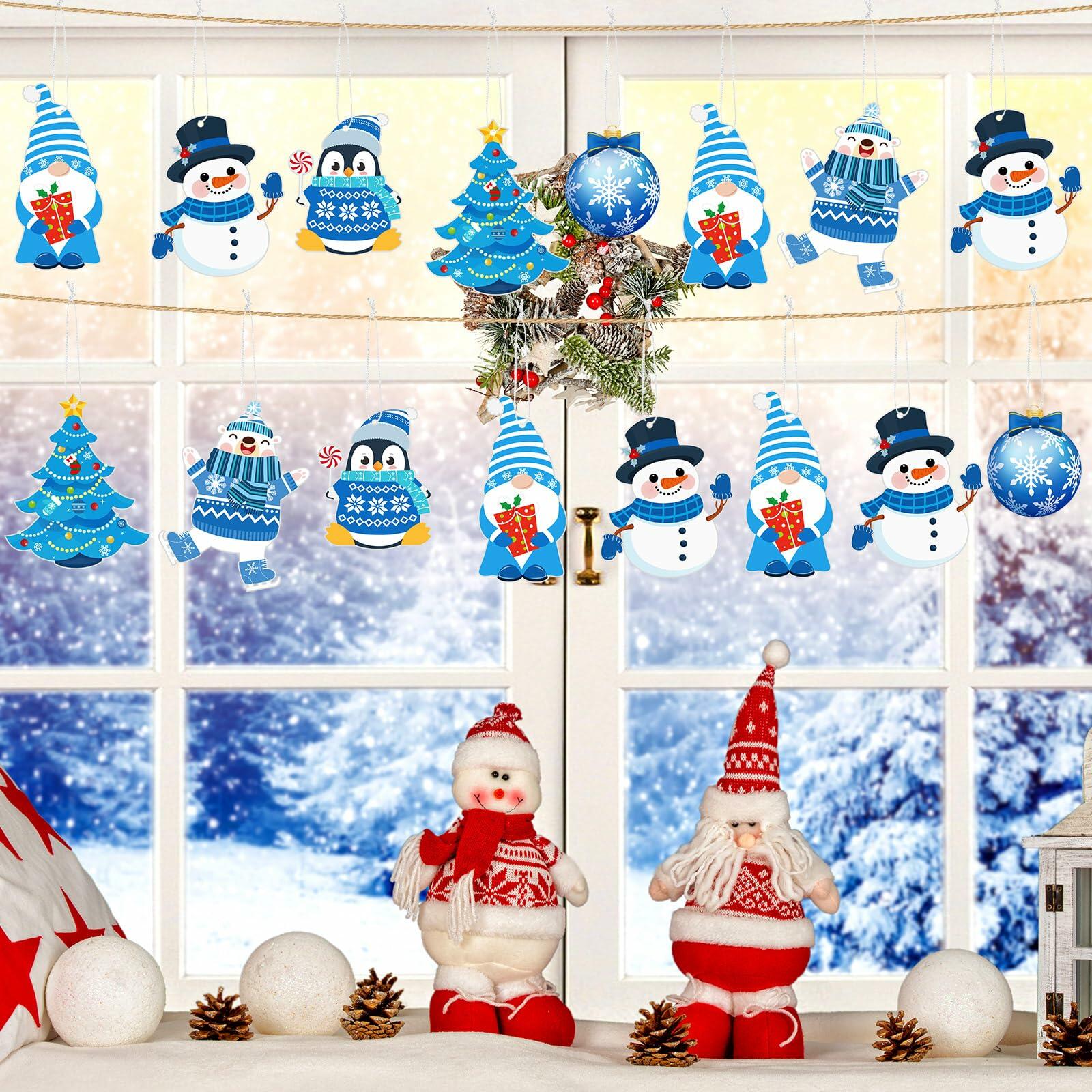Zhanmai Winter Crafts Kit DIY Ornaments Christmas Stickers 36 Sets