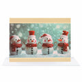 CareGifts Christmas Snowman Card 6x8 Inch 1 PCS with Envelopes Stickers