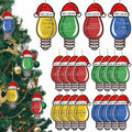 Syhood 24 Pcs Christmas Light Bulb Ornaments Xmas Tree Hanging Decor