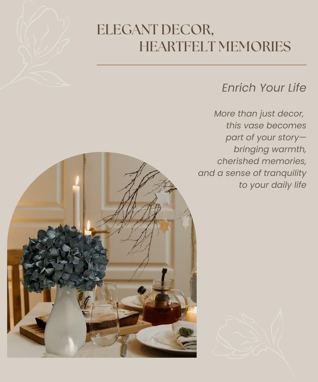 Meletē White Ceramic Irregular Shape Vase Tabletop Decor Modern Home