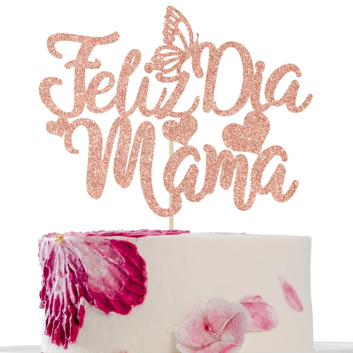 Feliz Dia Mama Cake Topper First Holy Communion Mothers Day Decor