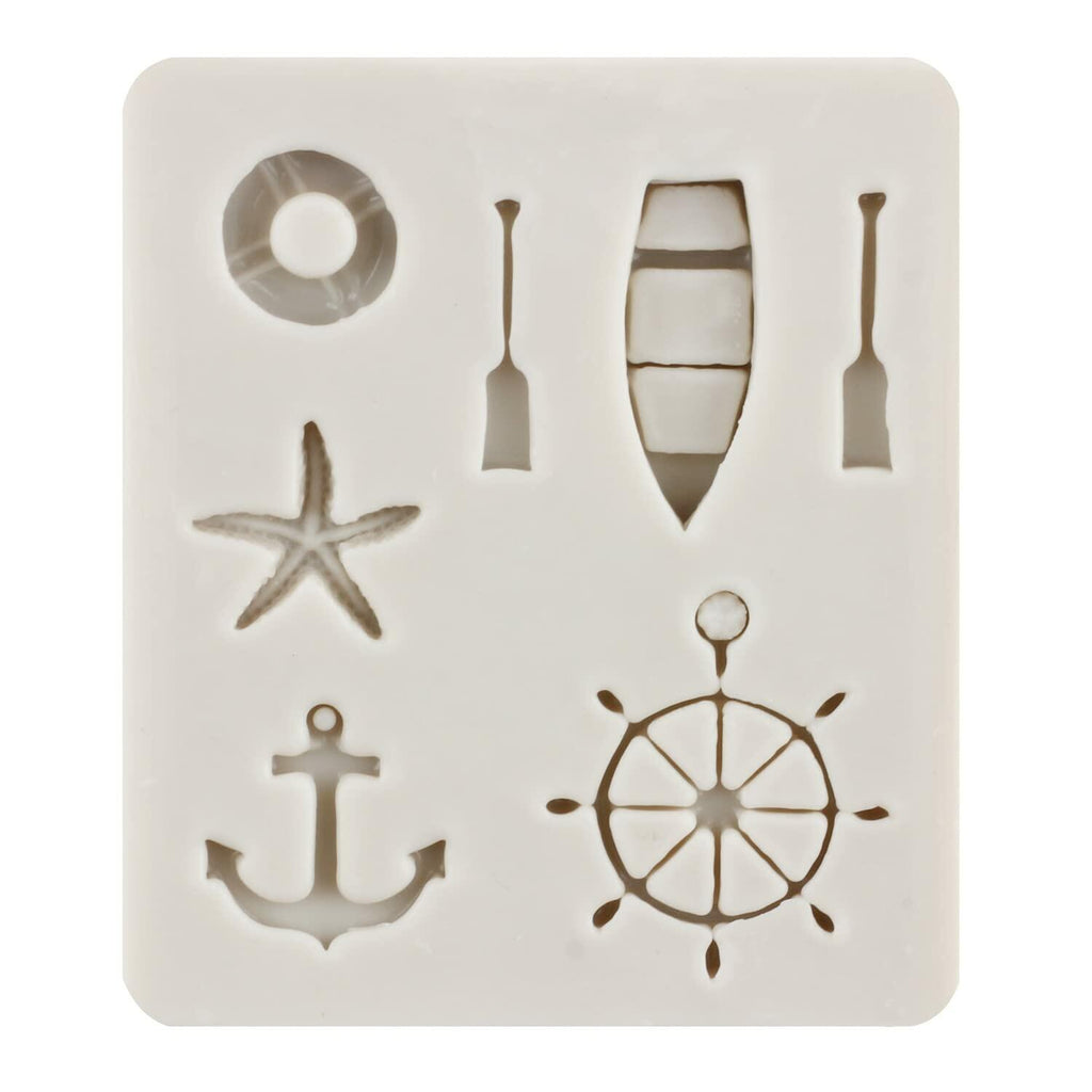 YANQINMS Silicone Rudder Anchor Sea Oar Fondant Mold for Cake Decorating