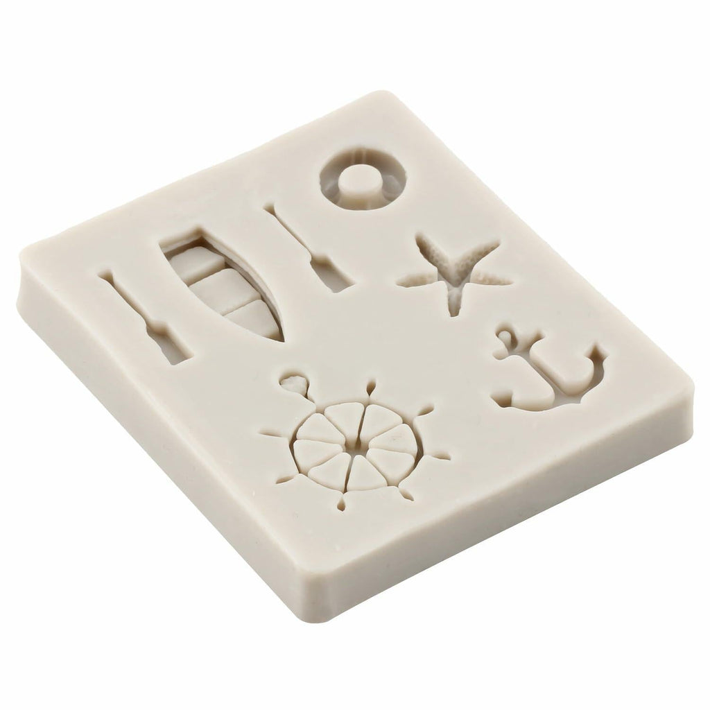 YANQINMS Silicone Rudder Anchor Sea Oar Fondant Mold for Cake Decorating