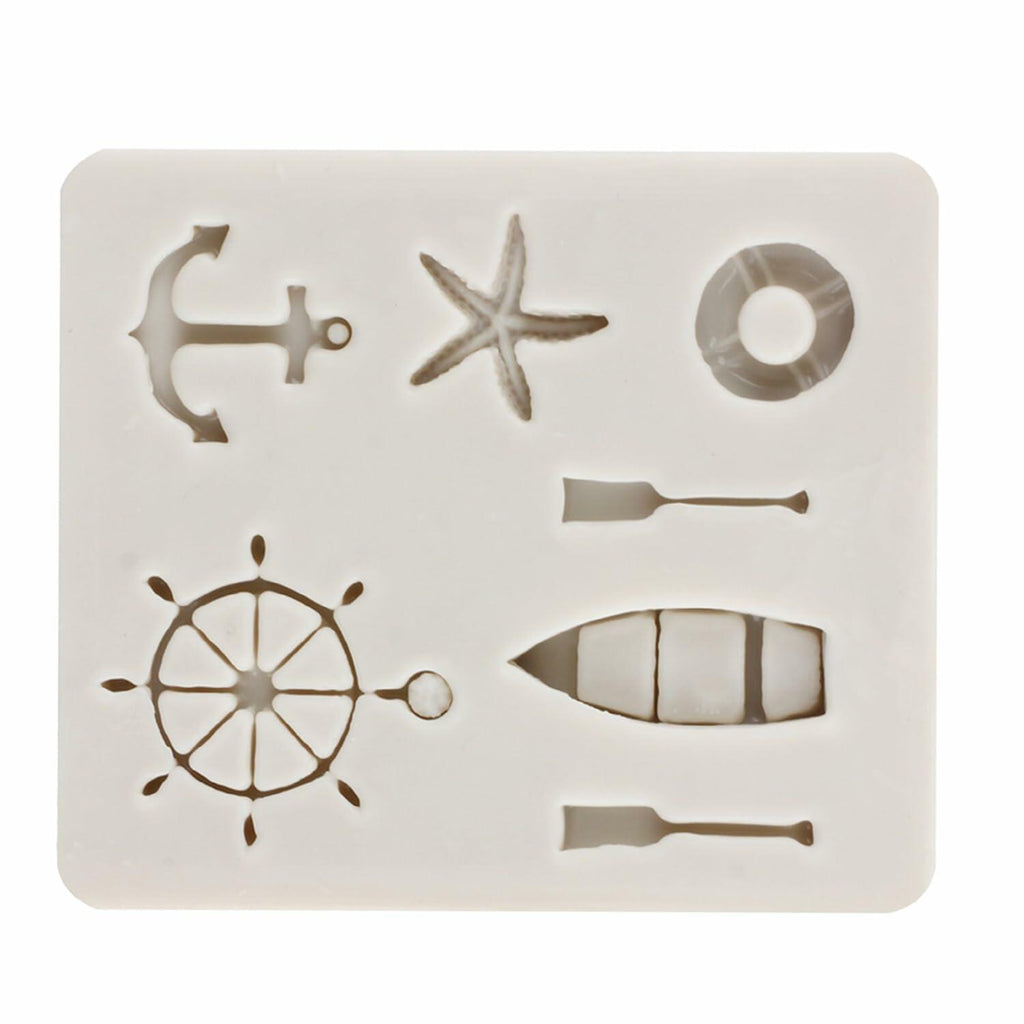 YANQINMS Silicone Rudder Anchor Sea Oar Fondant Mold for Cake Decorating