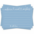 Qoamp Advice and Wishes Cards 4x6in 30pcs White Minimalist Bridal Shower