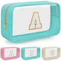 WELIDAY Personalized Initial Letter Makeup Bag V Green