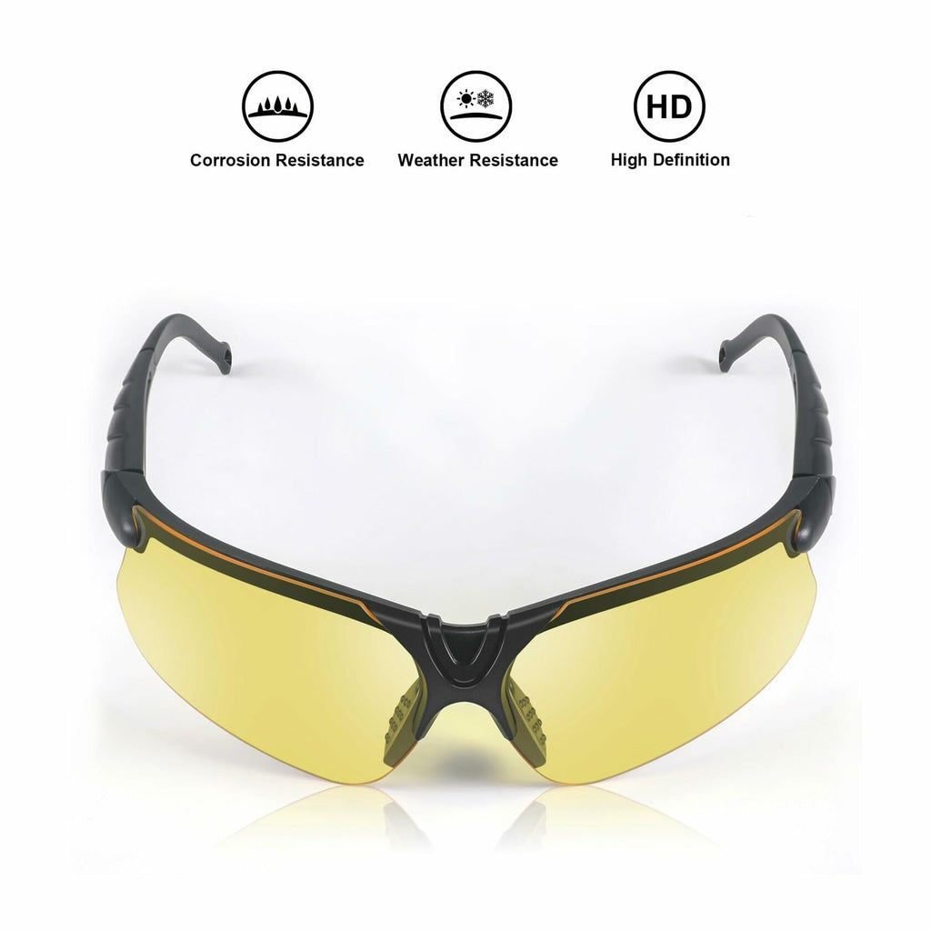 KEMIFON Shooting Safety Glasses Anti Fog Tactical Ballistic Grey Yellow Lenses