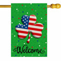 ZAEW St. Patrick's Day Shamrocks Garden Flag 12x18 Inch Green Double Sided