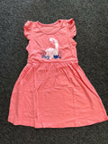 Toddler Girl Dinosaur Sundress Short Sleeve Pink Size 5T