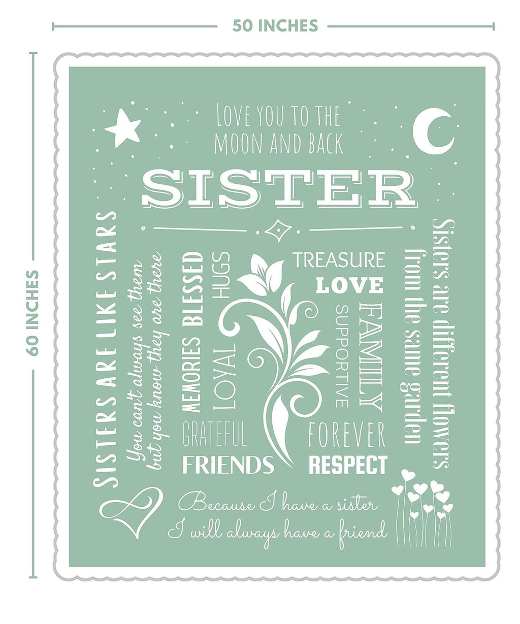 FILO ESTILO Sister Blanket Sherpa 60x50in Sage Green