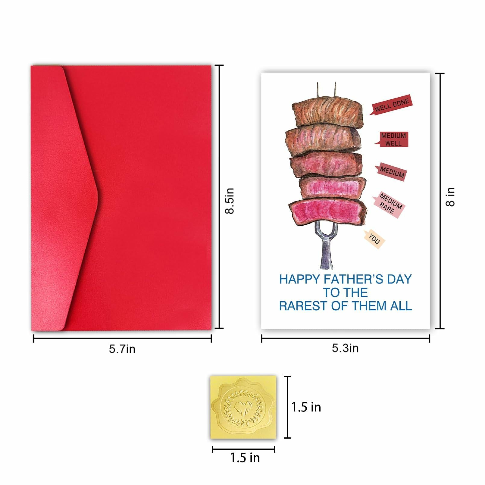 CSMOSJgreetings Pun Beef Father's Day Card for Daddy - Rarest - Single