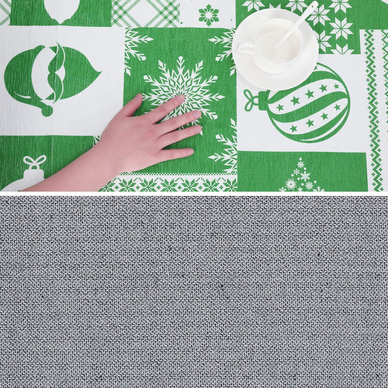 CAREMEE Christmas Area Rug Non-Slip Washable Green 2x3 FT Holiday Decor