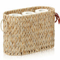 ELINZINE Toilet Paper Holder & Storage Basket for 6 Mega Rolls Grey 1 Pack