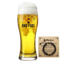 Luka Tech Funny Beer Glass 450ml Unique Father's Day Gift for Dad