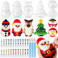 Poen 12 Pack Christmas Slow Rise Squeeze Soft Toy Kids Xmas Crafts