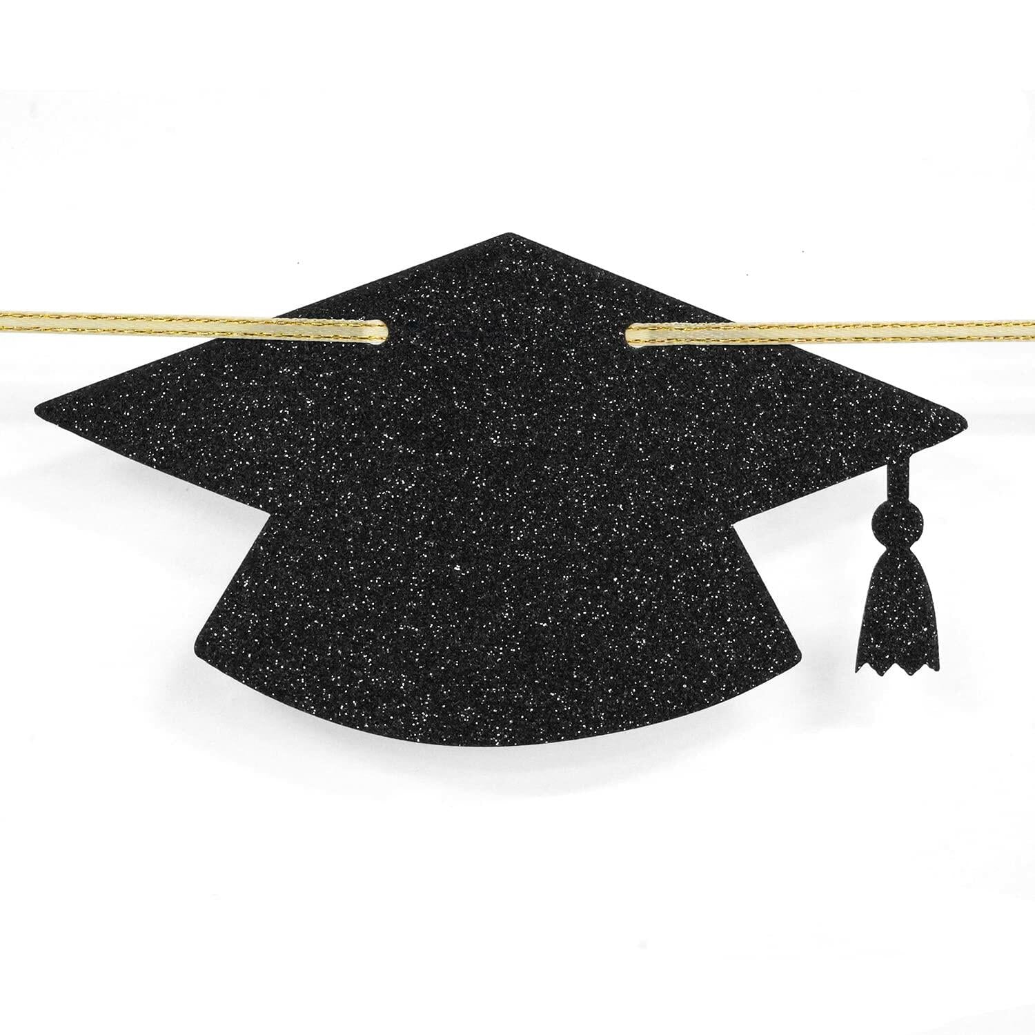 Straight Outta Middle School Banner Glittery Congrats Grad Gold Black