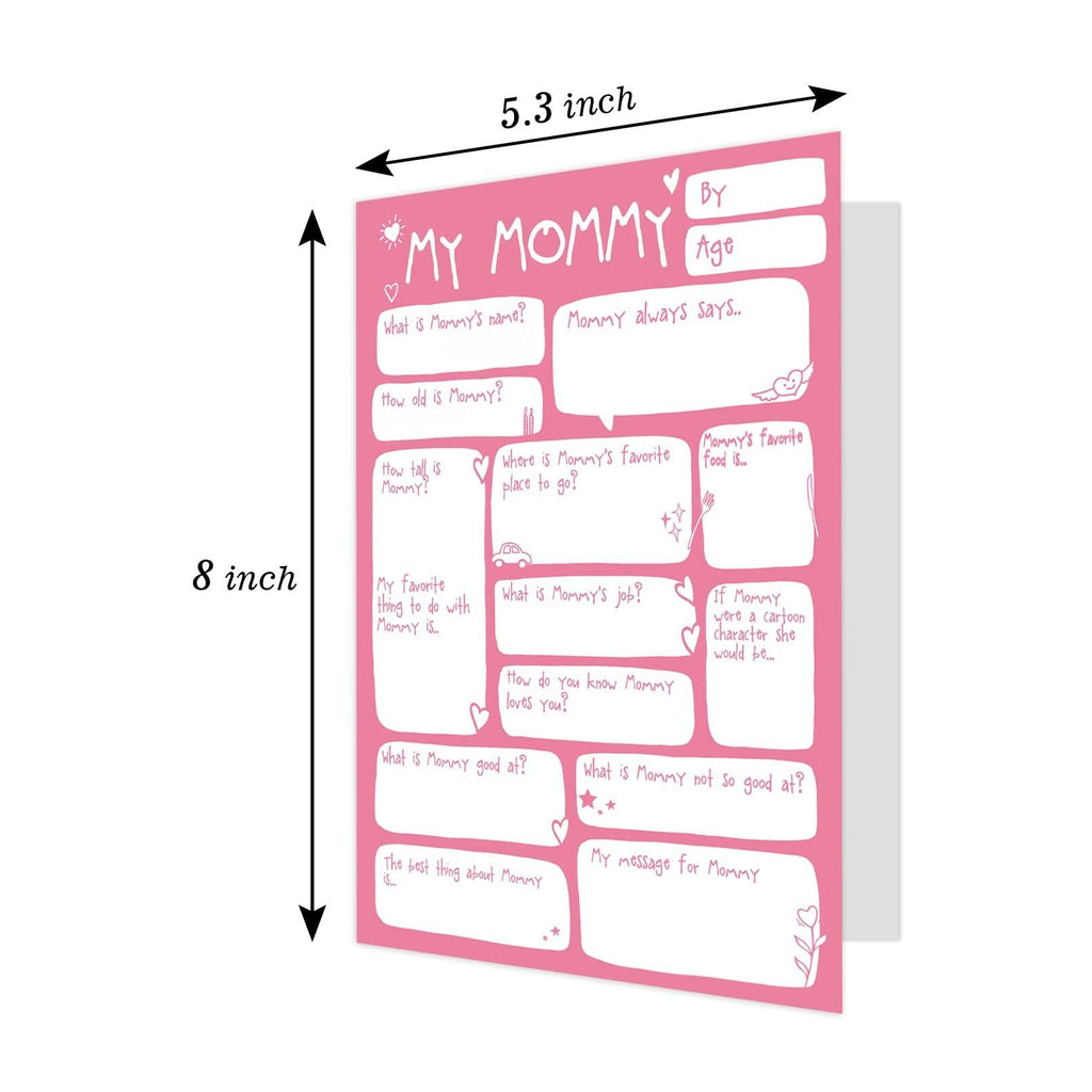 Ogeby Mothers Day Card Gift from Daughter, Funny Lovely Birthday Card for Mom