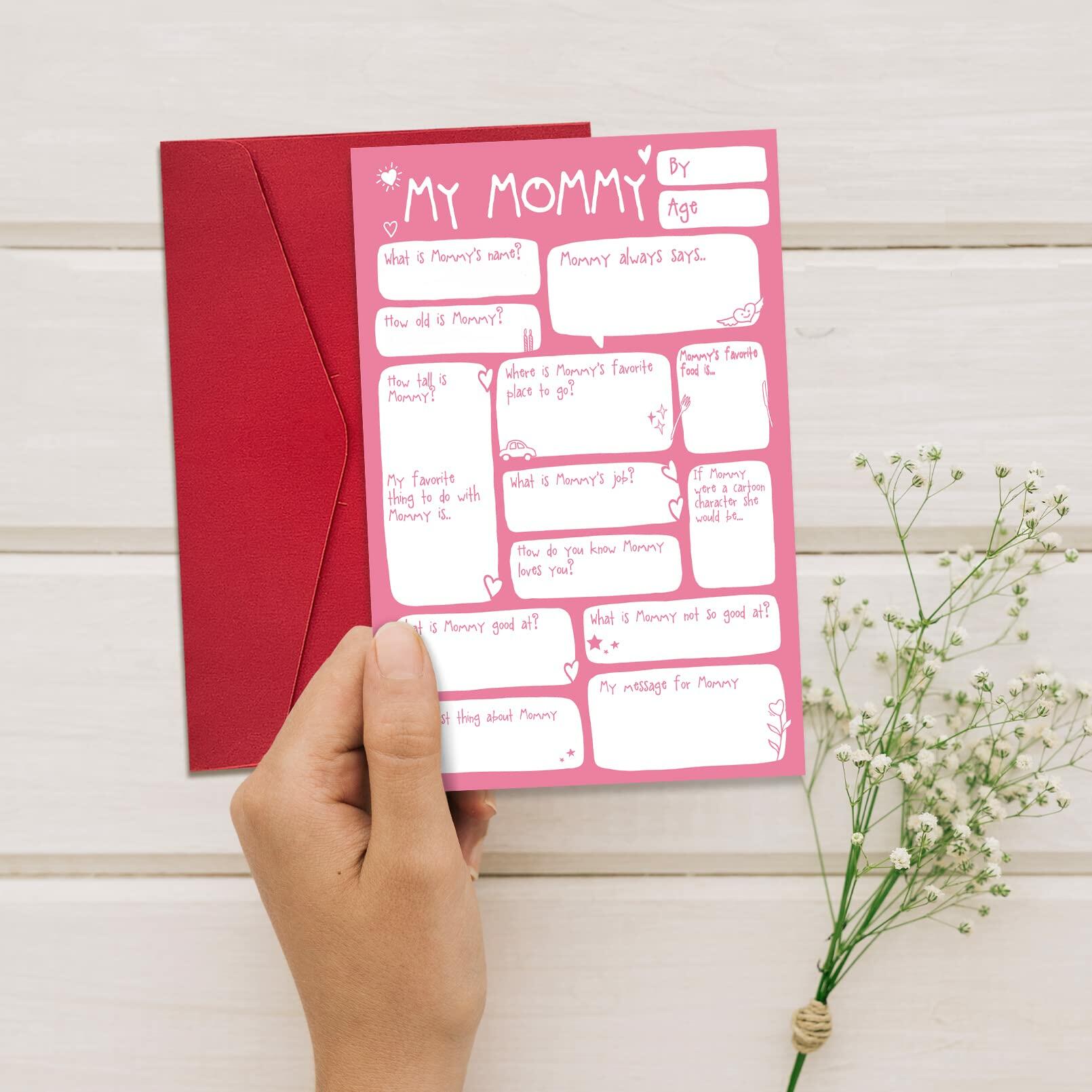 Ogeby Mothers Day Card Gift from Daughter, Funny Lovely Birthday Card for Mom