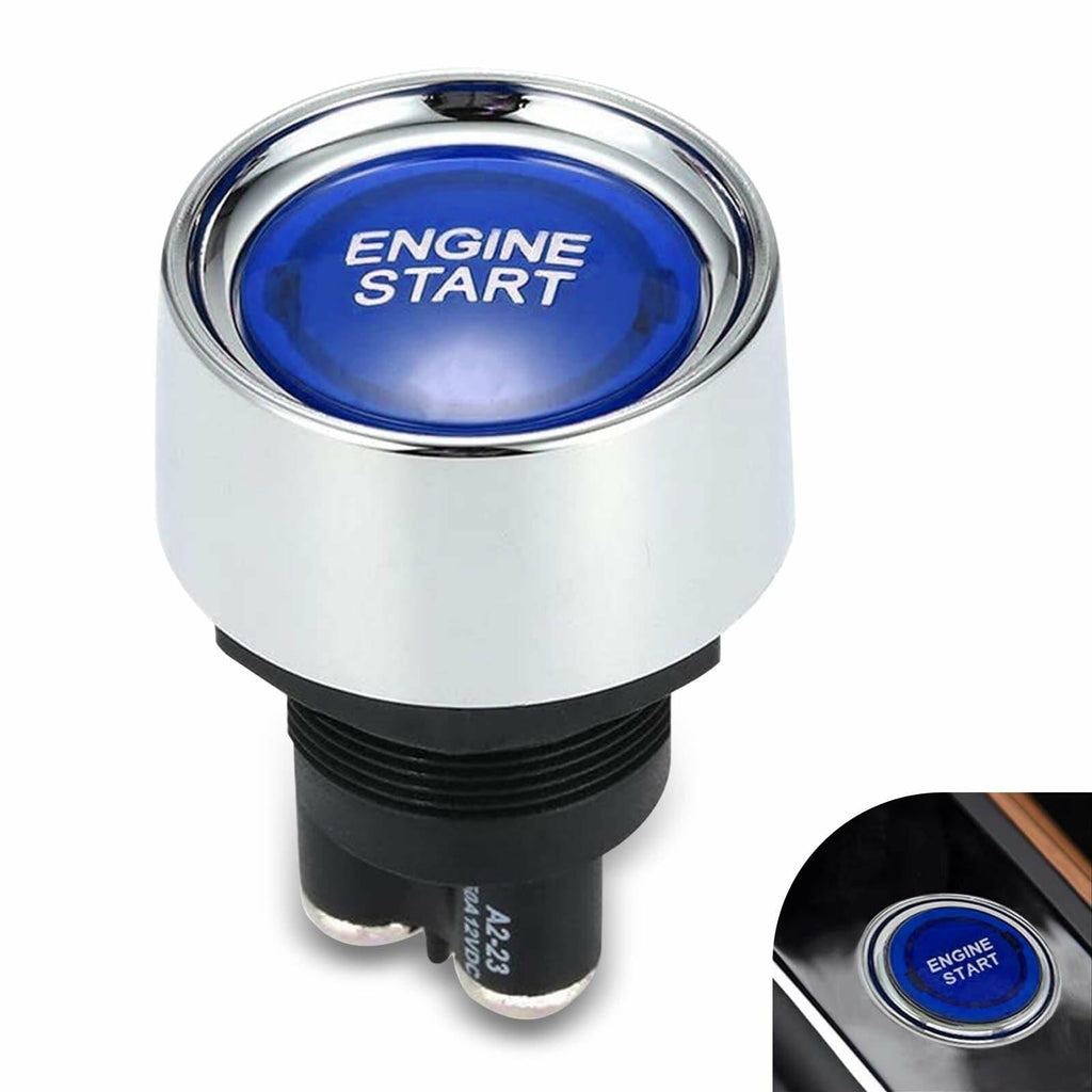 [Like New] DYEKNEE 12V Keyless One-Touch Start Switch 3 Pin Blue Engine Ignition