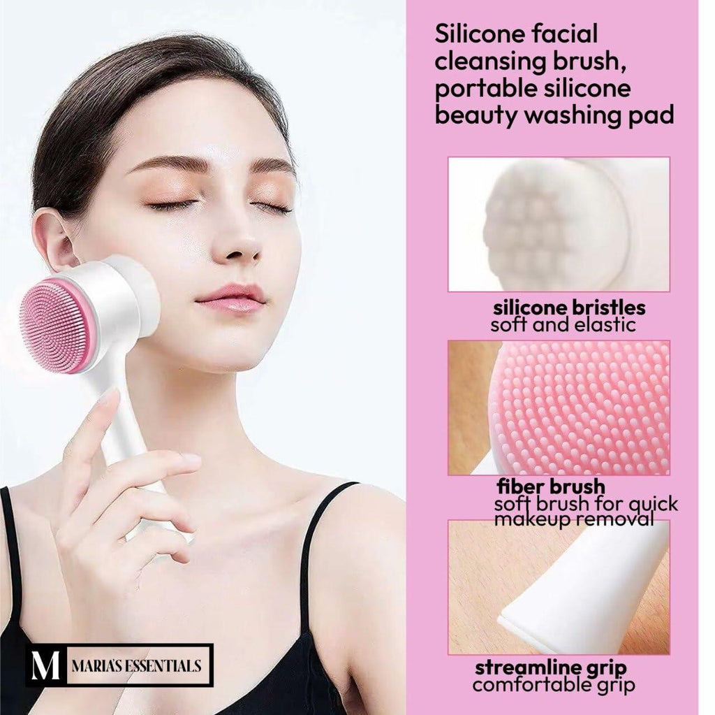 MARIA'S ESSENTIAL Makeup Bag Dual Facial Brush Medium Travel Organizer