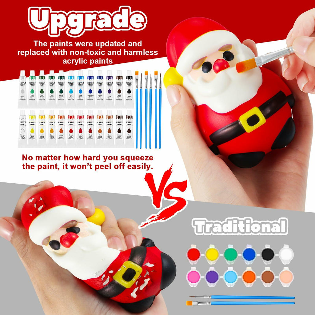 [Like New] Poen 12 Pack Christmas Slow Rise Squeeze Soft Toy Kids Xmas Crafts