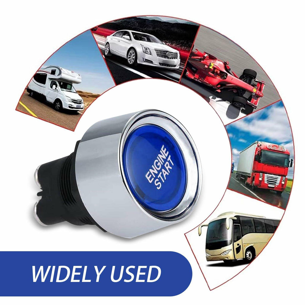 [Like New] DYEKNEE 12V Keyless One-Touch Start Switch 3 Pin Blue Engine Ignition