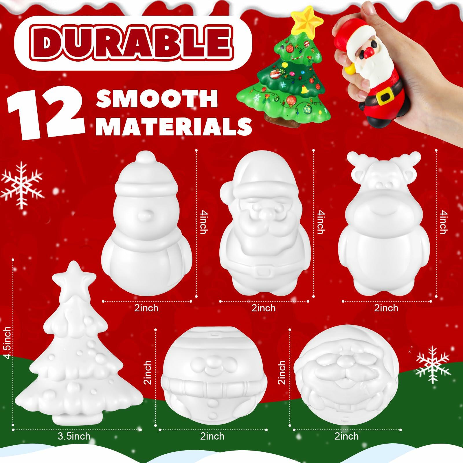 [Like New] Poen 12 Pack Christmas Slow Rise Squeeze Soft Toy Kids Xmas Crafts