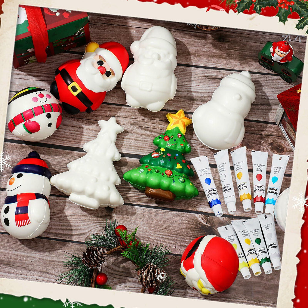 [Like New] Poen 12 Pack Christmas Slow Rise Squeeze Soft Toy Kids Xmas Crafts