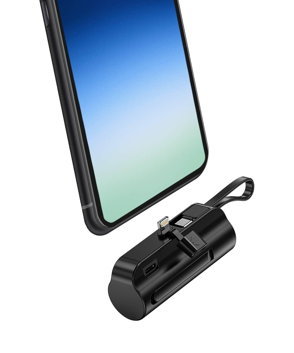 [Like New] Mini Portable Charger 5000mAh USB-C Power Bank Black Compatible iPhone