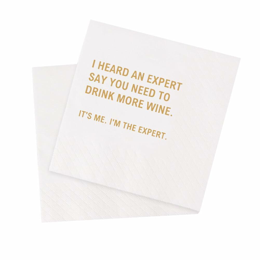 VOWFOO Came For The Wine Stayed For Gossip Funny Cocktail Napkins 100pcs 4.5x4.5
