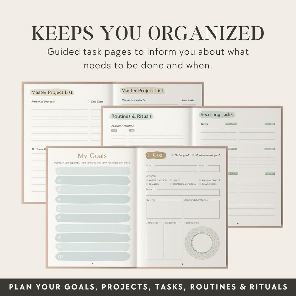 The ADHD Planner for Adults Undated Daily & Weekly Journal 90 Days Habit Tracker