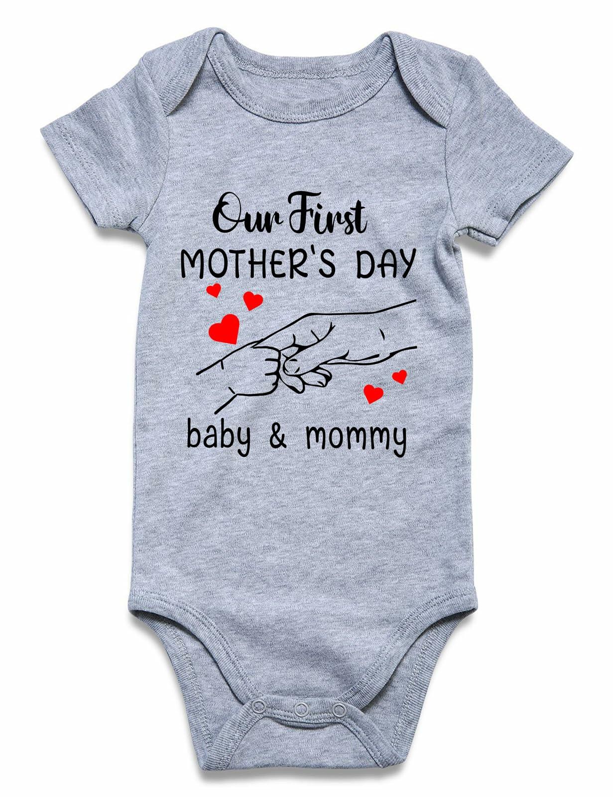 Funnycokid Baby Bodysuit Our First Mother’s Day Outfit Gender Neutral 6-12M