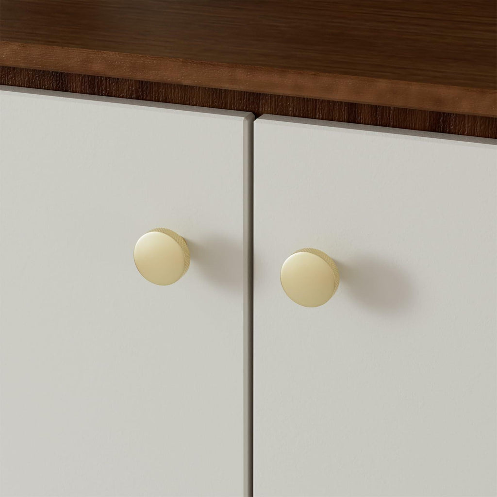 goldenwarm 5 Pack Gold Aluminium Alloy Cabinet Knobs for Drawers