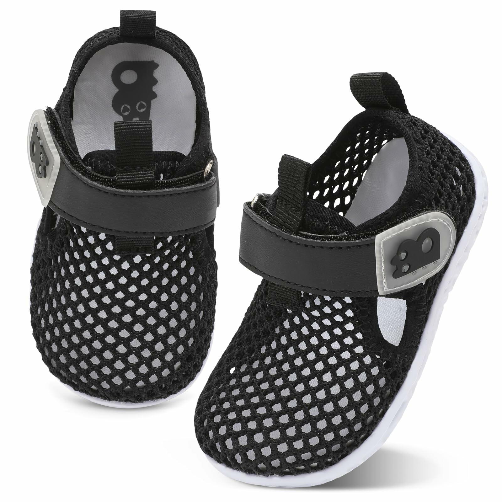 Besroad Kids Water Shoes Aqua Socks Non-Slip Mesh Navy Size 10-10.5 Toddler