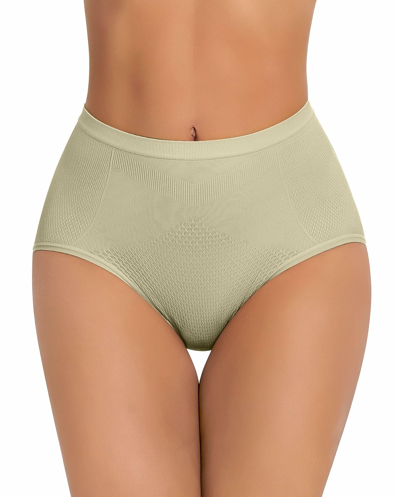 USEASY Mid Waist Tummy Control Seamless Shapewear Women Mint Size S