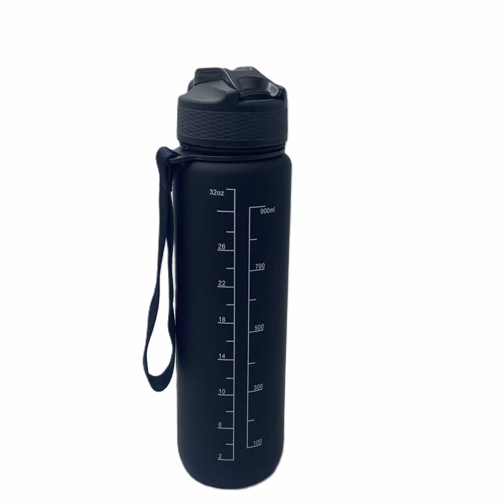 [Like New] Healthaccessories Motivational Reusable Tritan Water Bottle 32oz Blue BPA Free