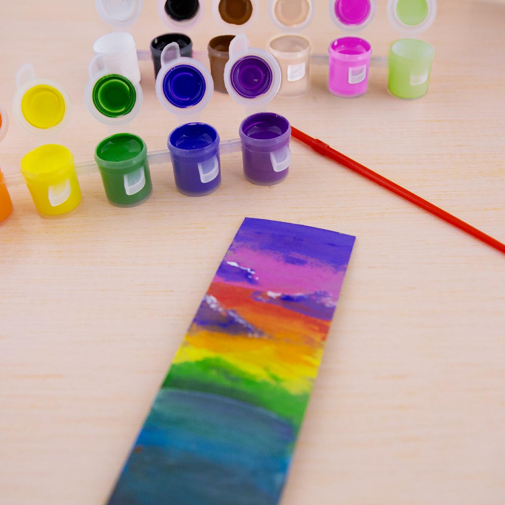 [Like New] BAZIC Kid's Paint Set 12 Colors 60ml Non-Toxic Vibrant Colors 1-Pack