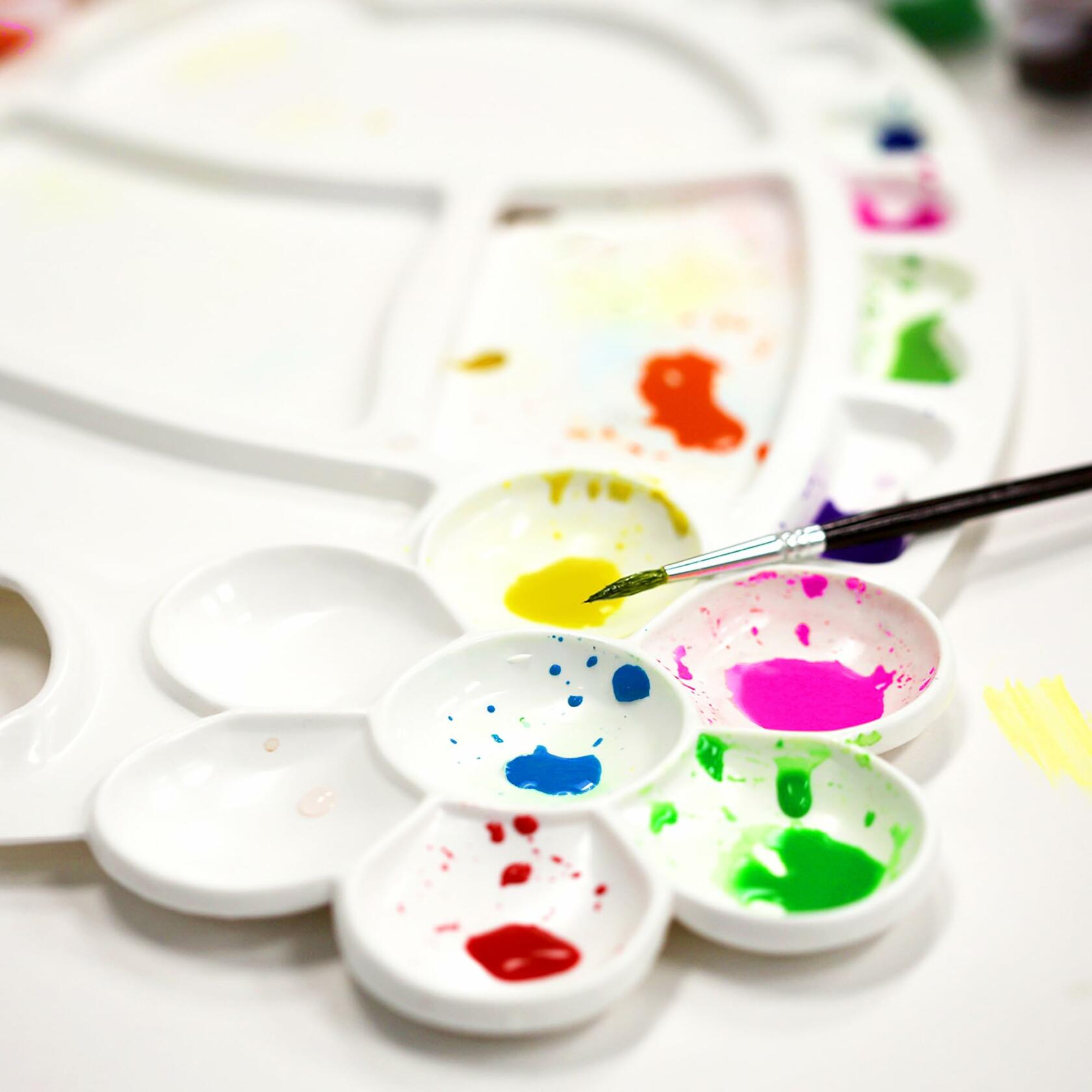 [Like New] BAZIC Kid's Paint Set 12 Colors 60ml Non-Toxic Vibrant Colors 1-Pack