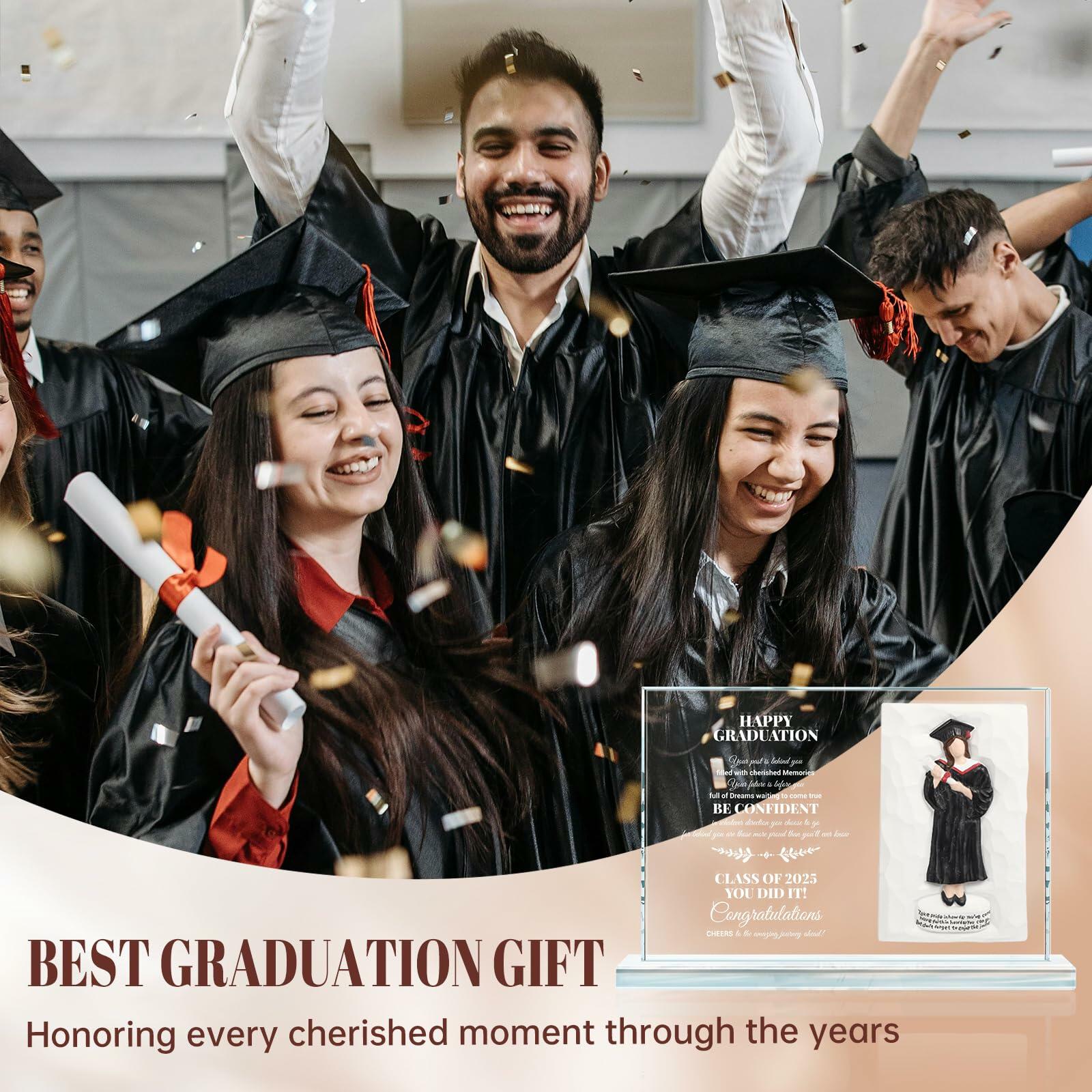 [Like New] Graduation Gifts 2025 Crystal Graduate Figurine Plaque 4x6 Inspirational