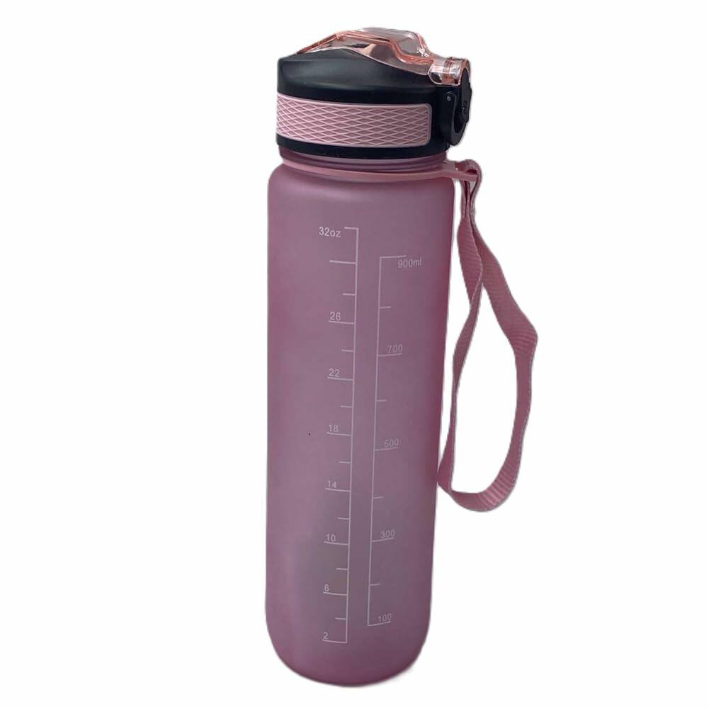[Like New] Healthaccessories Motivational Reusable Tritan Water Bottle 32oz Blue BPA Free