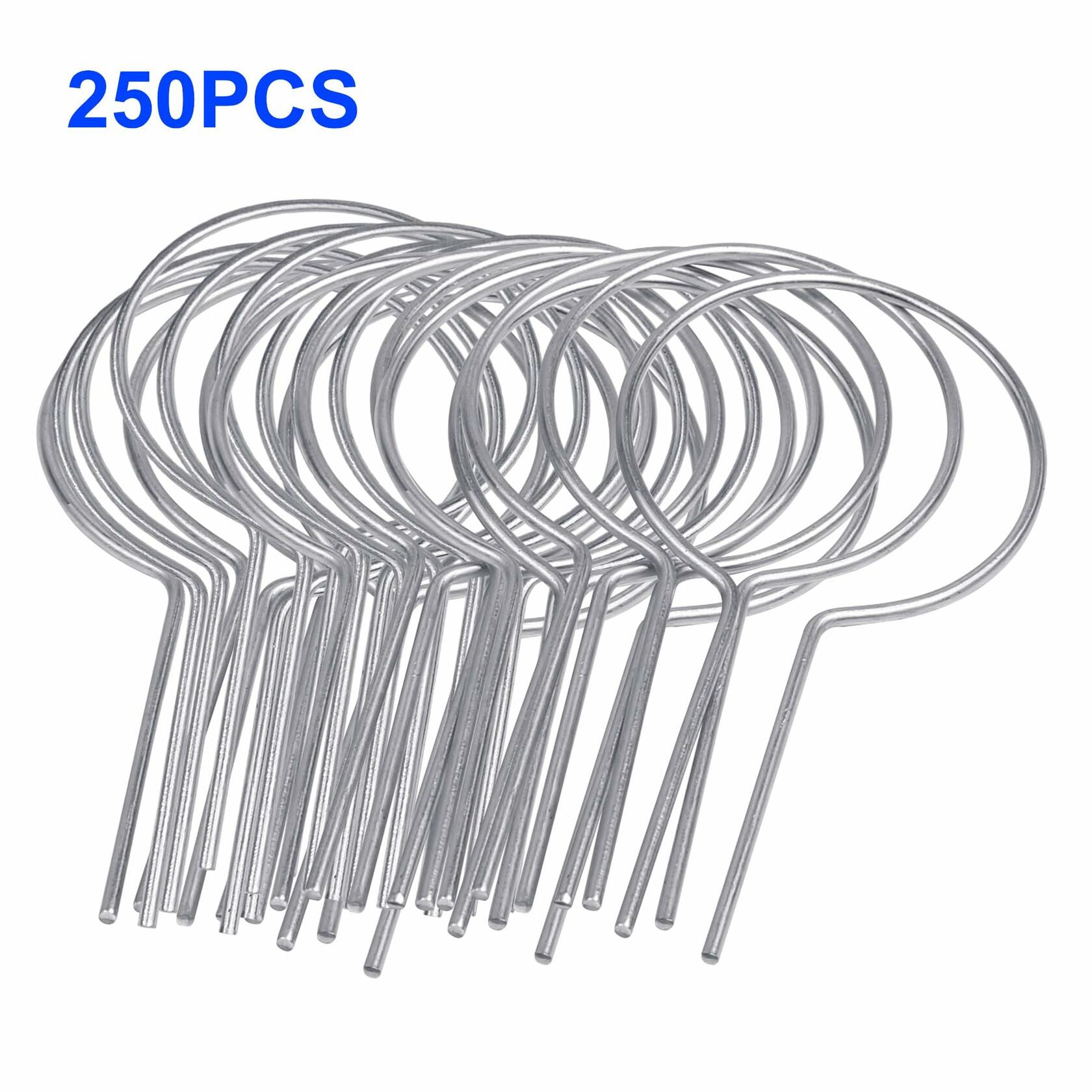 Evecad 250PCS 12Ga Preformed Fence Ties for 1-5/8 Post Silver