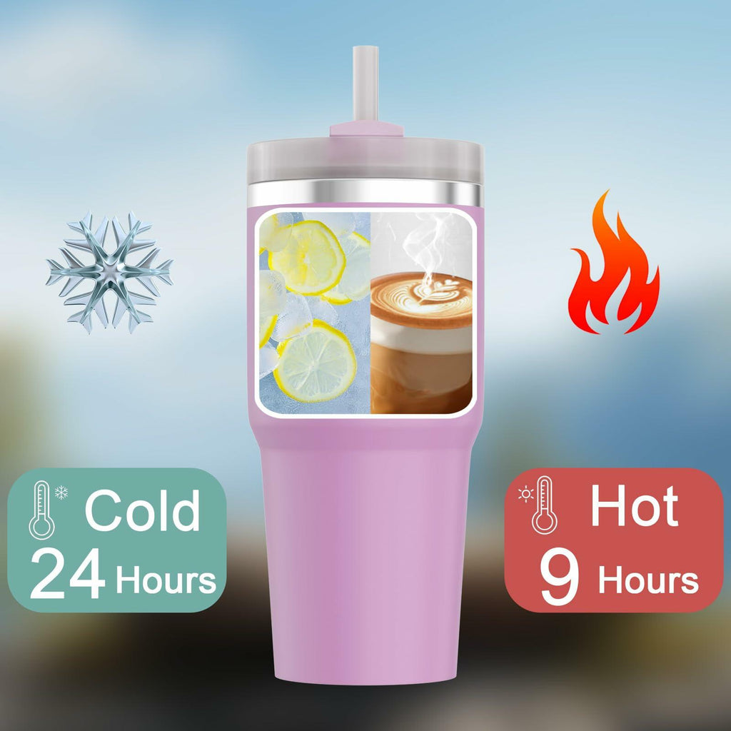 [Like New] YOUEXPERT 14 oz Tumbler with Straw, Insulated Tumblers with Lid and Straw, 14 oz