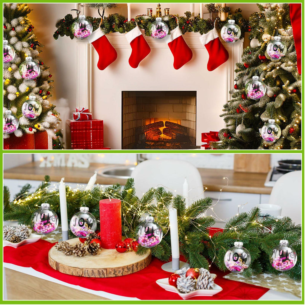 [Like New] Poen 50 Pcs Pink Christmas Ball Ornaments for Tree DIY Holiday Decor