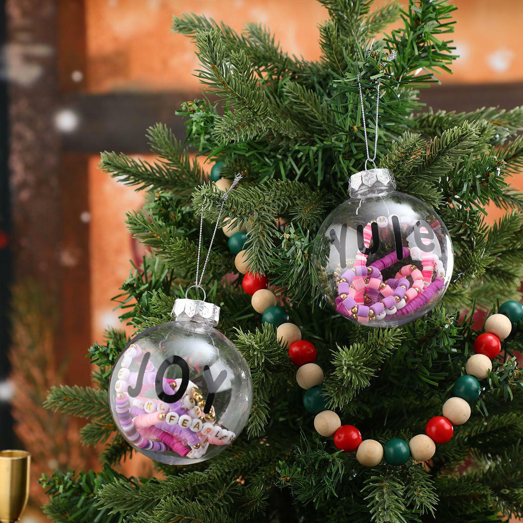 [Like New] Poen 50 Pcs Pink Christmas Ball Ornaments for Tree DIY Holiday Decor