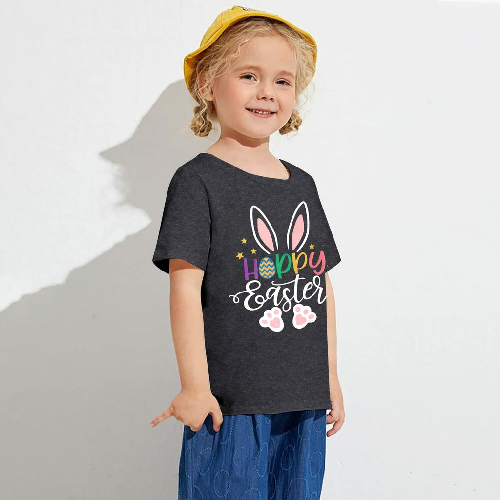 Toddler Baby Easter Shirt Trade Brother Sister for Eggs Bunny Tee Dark Gray