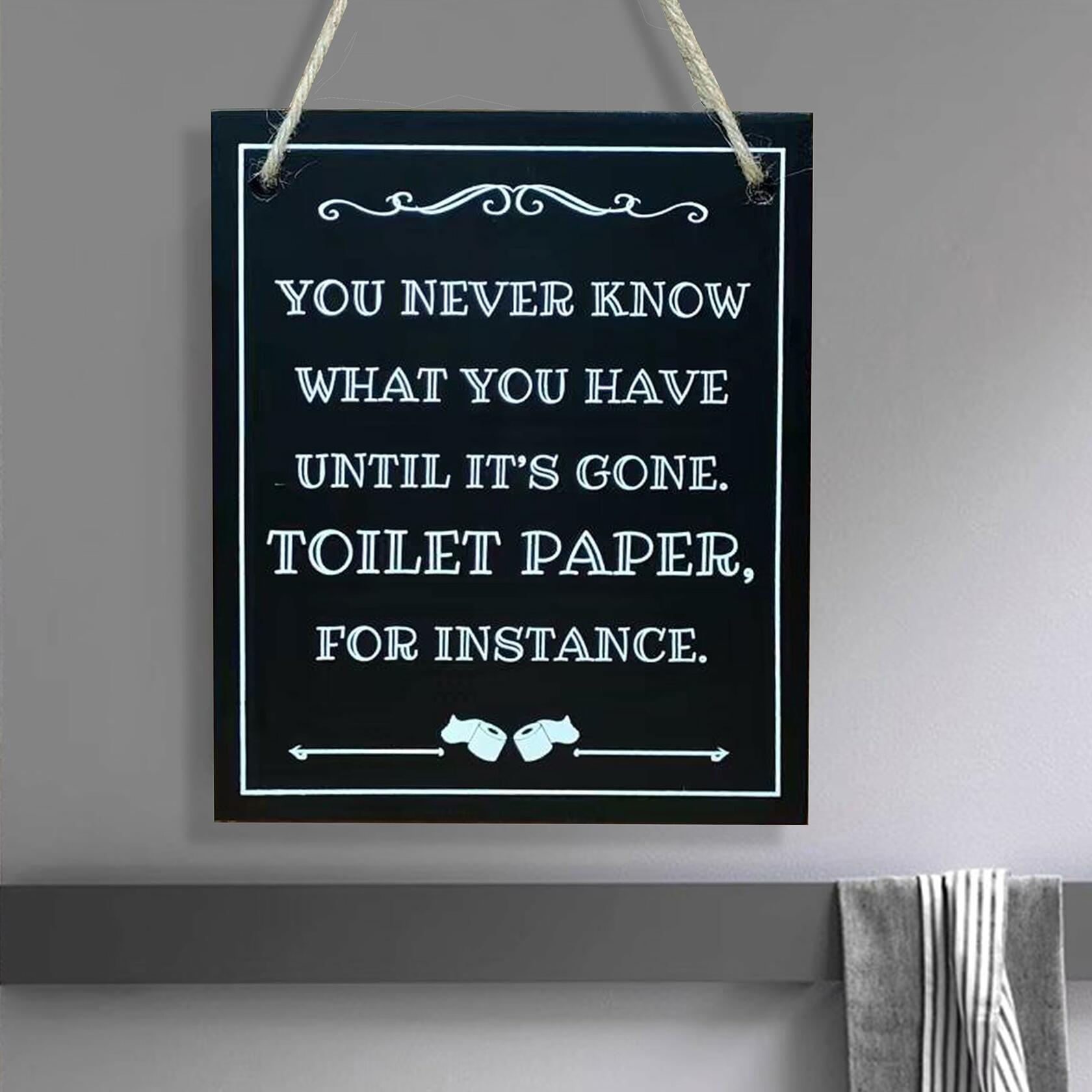 ARTAWEIN Bathroom Rules Wall Art Sign Rustic Humorous Decor