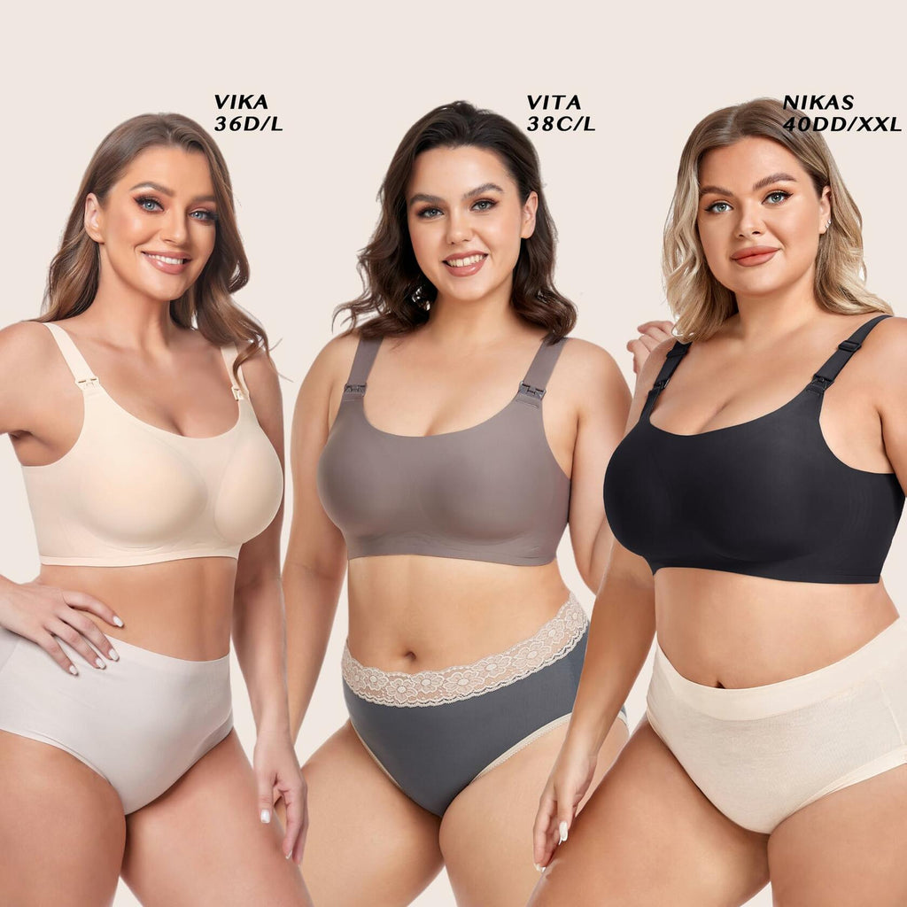 Gailife Nursing Bra Maternity Seamless Bralettes with Extenders White Size M