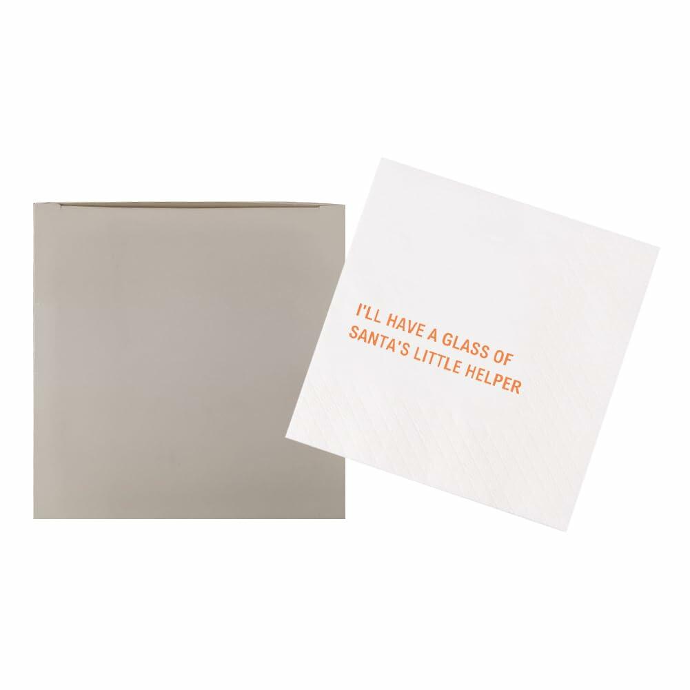 [Like New] VOWFOO Funny Christmas Cocktail Napkins 100pcs Holiday New Years Eve
